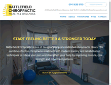 Tablet Screenshot of battlefieldchiropractic.co.uk